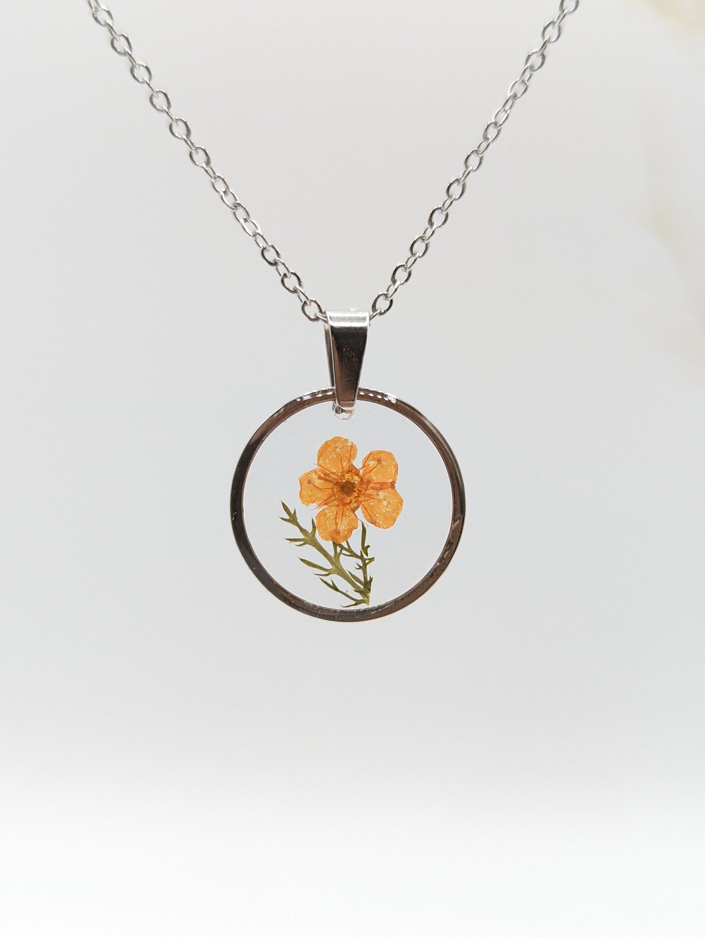 Orange Cleveland Round Necklace