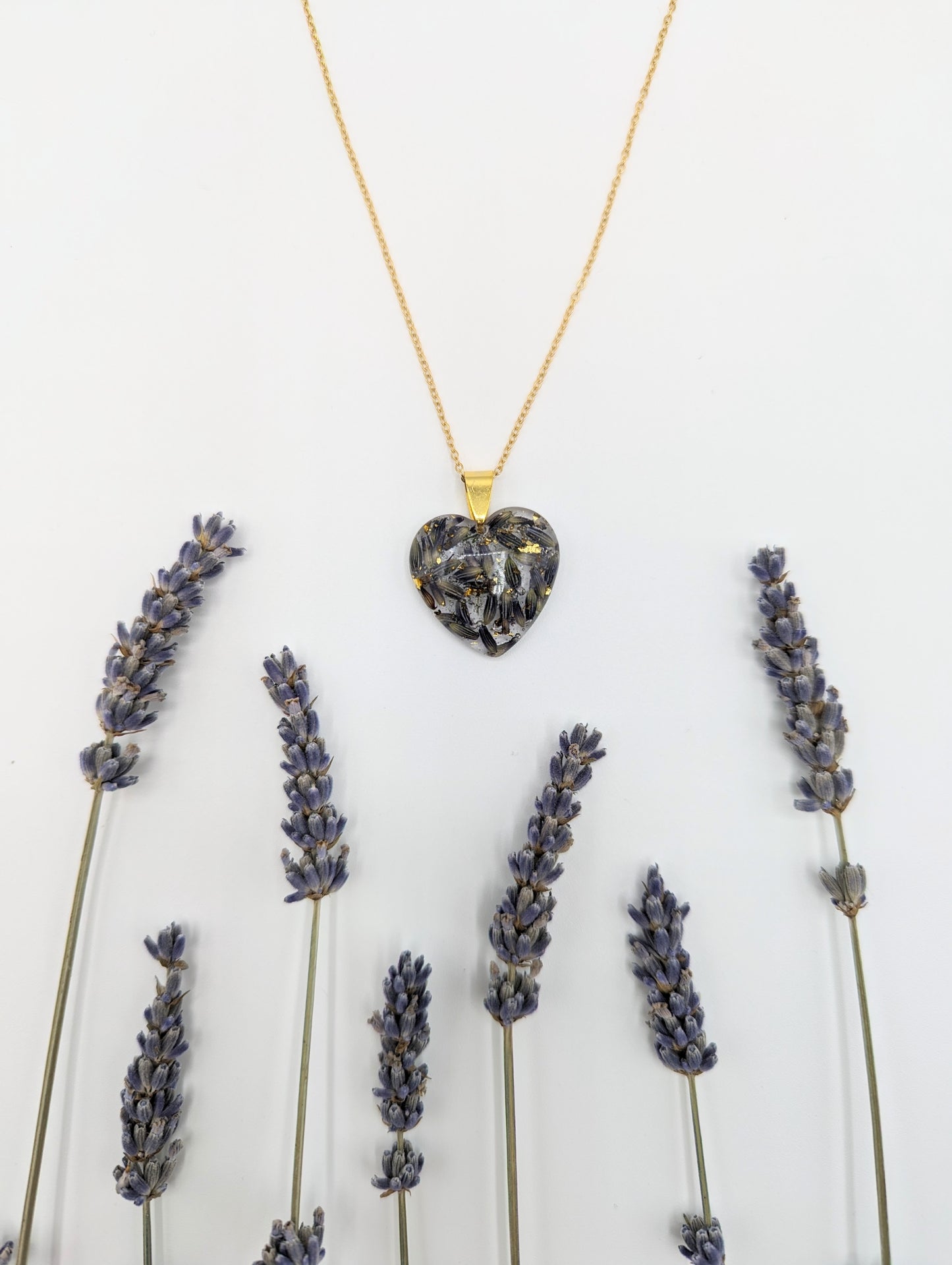 Lavender Heart Necklace