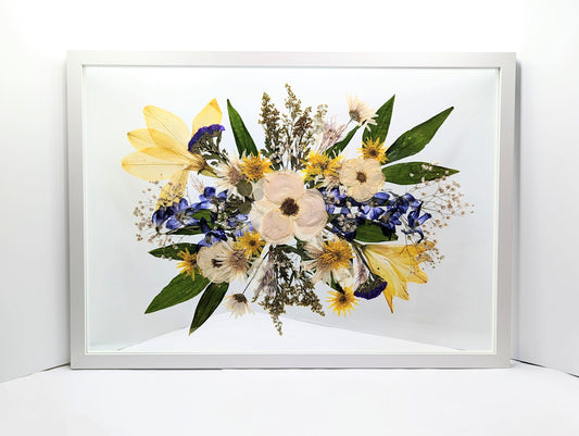 11x14 Pressed Bouquet Traditional Style