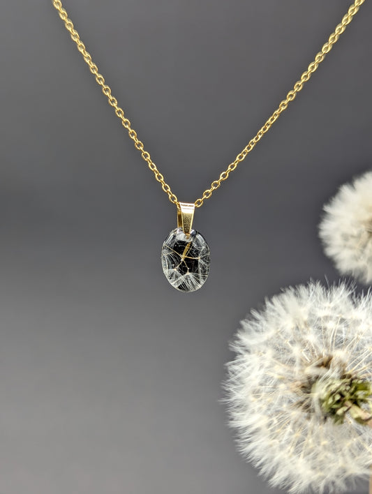 dandelion seed necklace, make a wish