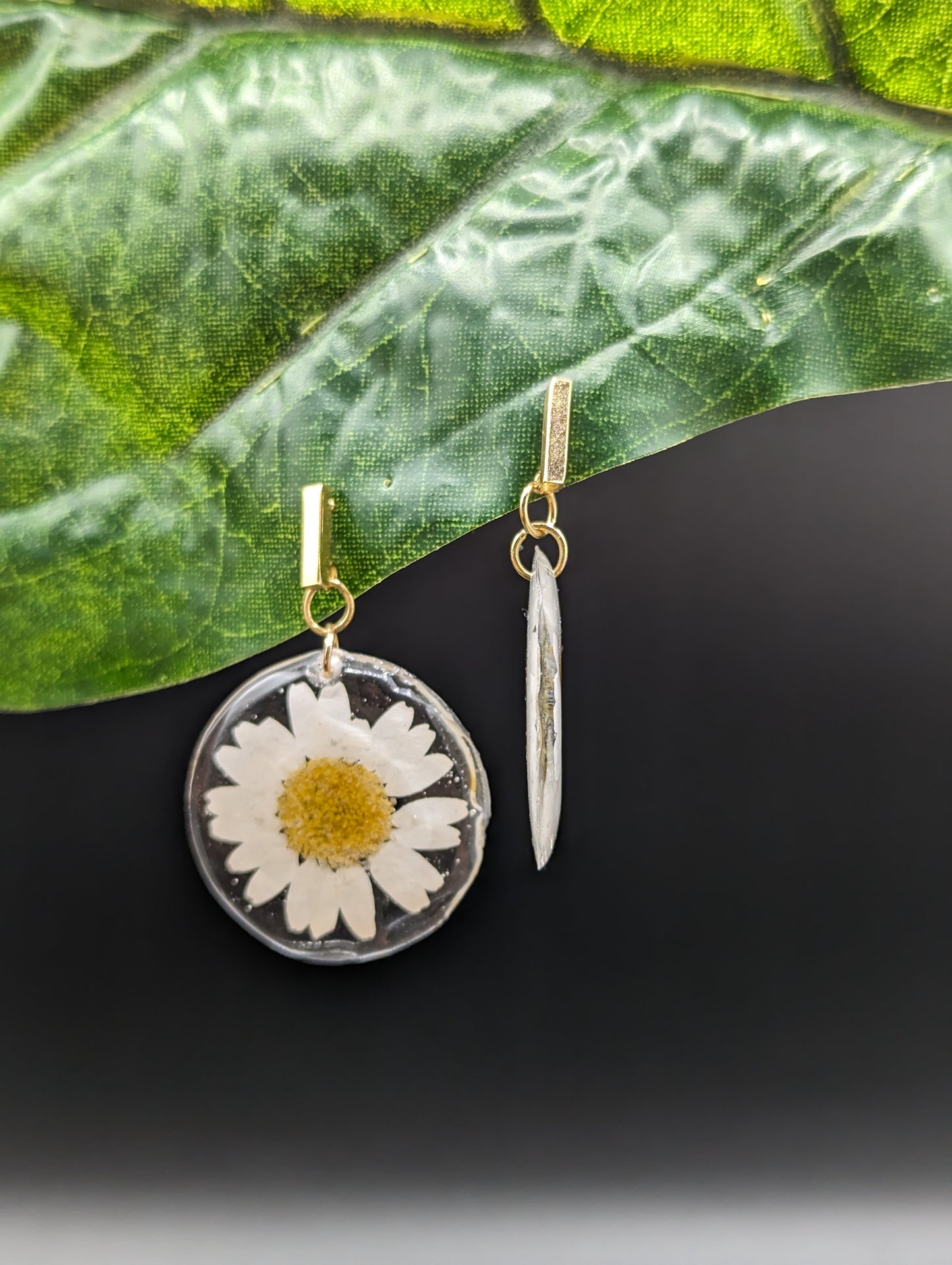 Daisies flowers earrings