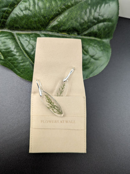 Yarrow leaves earrings