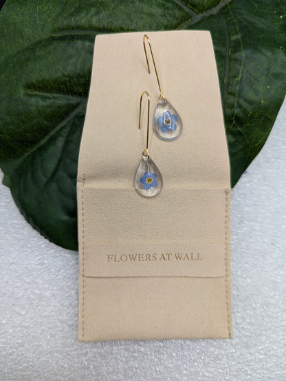 Forget Me Not tear drop earrings