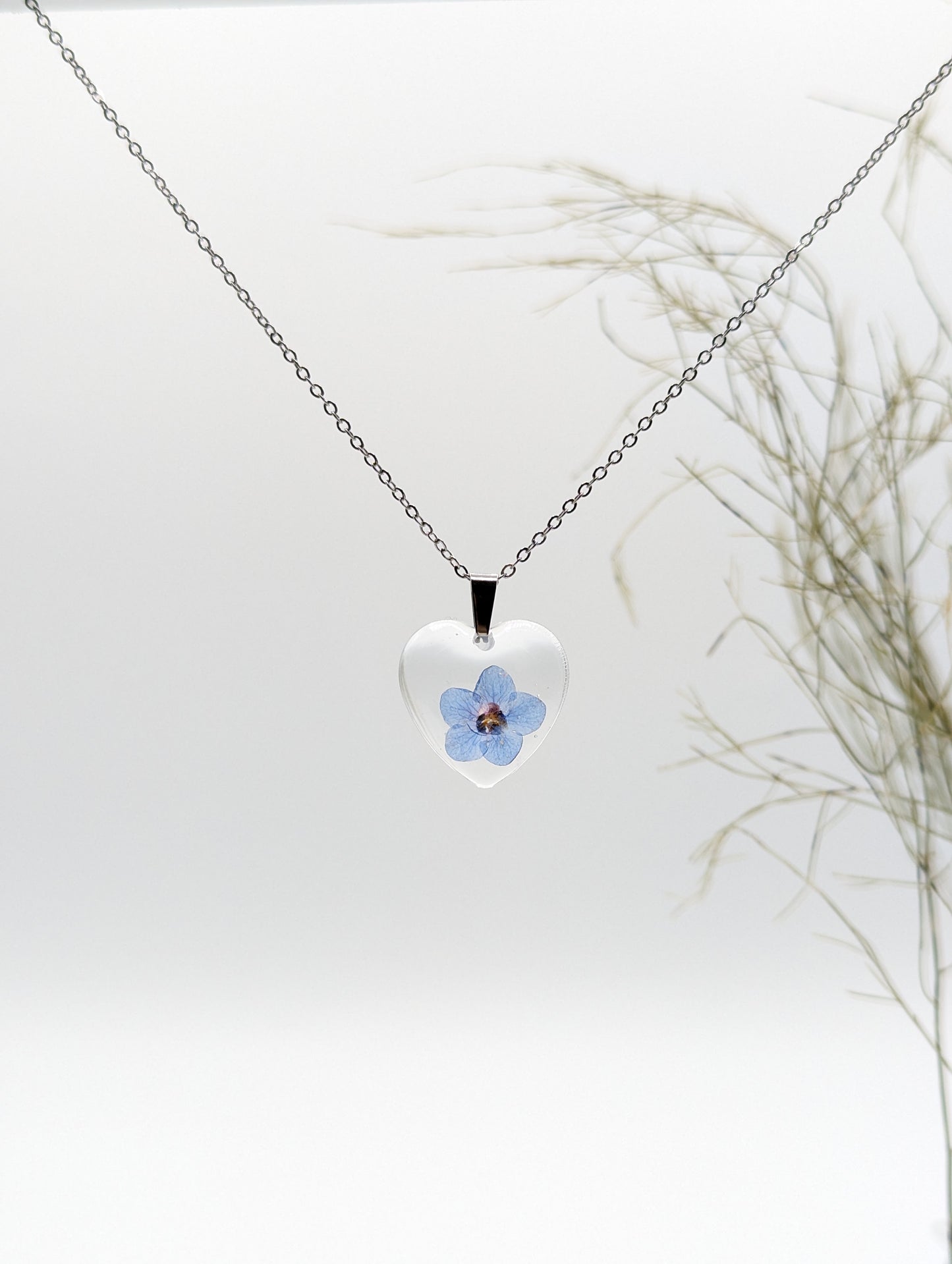 Forget-Me-Not Heart Necklace