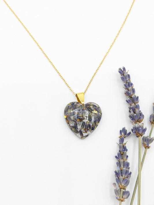 Lavender Heart Necklace